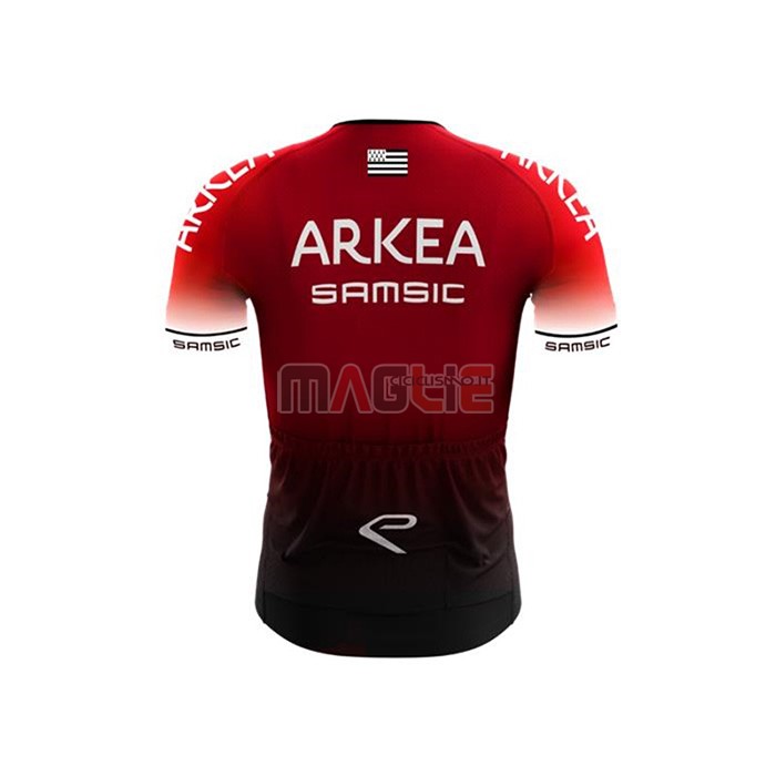 Maglia Arkea Samsic Manica Corta 2020 Rosso Nero